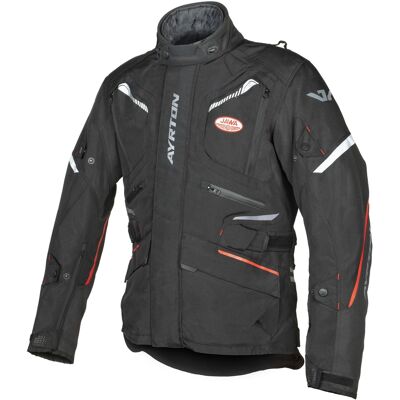 Chaqueta de moto Ayrton Trail Jawa negra y roja Talla: 2XL Chaqueta de moto Ayrton Trail Jawa negra y roja Talla: 2XL