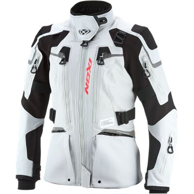 Chaqueta de moto para mujer IXON Odin gris claro-negro Talla: XL Chaqueta de moto para mujer IXON Odin gris claro-negro Talla: XL