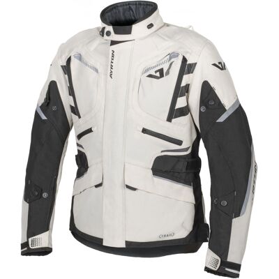 Chaqueta de moto Ayrton Trail blanca, negra y gris Talla: 7XL Chaqueta de moto Ayrton Trail blanca, negra y gris Talla: 7XL