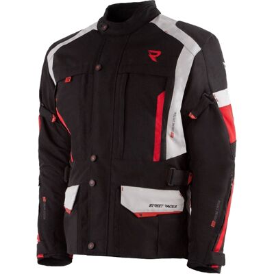 Chaqueta de moto Street Racer Hilax negro-gris-rojo Talla: XL Chaqueta de moto Street Racer Hilax negro-gris-rojo Talla: XL
