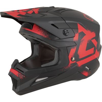 Casco de motocross Cassida Cross Cup 2 Crew en negro mate y rojo Talla: XS Casco de motocross Cassida Cross Cup 2 Crew en negro mate y rojo Talla: XS