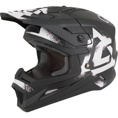 Casco de motocross infantil Cassida Cross Cup 2 Crew Junior negro mate-blanco Talla: S Casco de motocross infantil Cassida Cross Cup 2 Crew Junior negro mate-blanco Talla: S