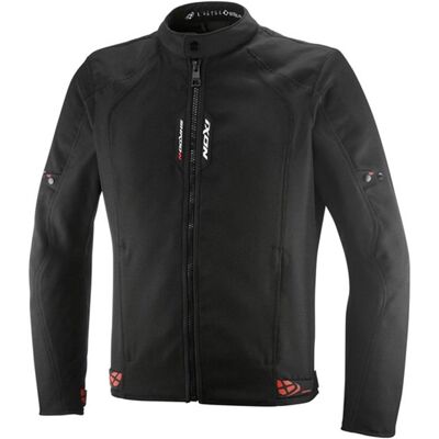 Chaqueta de moto IXON Shadow negra, blanca y roja fluorescente Talla: XS Chaqueta de moto IXON Shadow negra, blanca y roja fluorescente Talla: XS