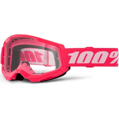 Gafas de motocross 100% STRATA 2 NUEVAS, color rosa con plexiglás transparente. Gafas de motocross 100% STRATA 2 NUEVAS, color rosa con plexiglás transparente.