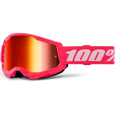 Gafas de motocross 100% STRATA 2 NUEVAS, color rosa con plexiglás rojo. Gafas de motocross 100% STRATA 2 NUEVAS, color rosa con plexiglás rojo.