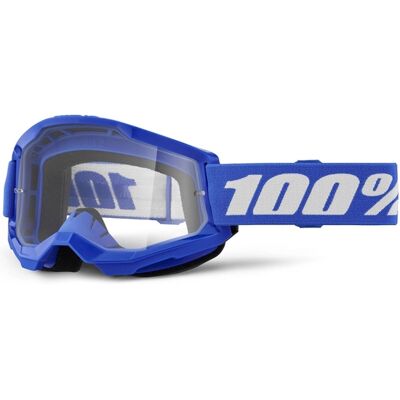 Gafas de Motocross 100% STRATA 2 New Azul (plexiglás transparente) Gafas de Motocross 100% STRATA 2 New Azul (plexiglás transparente)