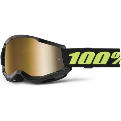 Gafas motocross 100% STRATA 2 New Solar black (gold plexi) Gafas motocross 100% STRATA 2 New Solar black (gold plexi)