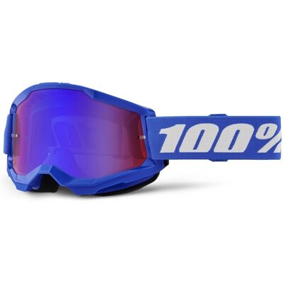 Gafas de motocross 100% STRATA 2 New azul (plexiglás rojo-azul) Gafas de motocross 100% STRATA 2 New azul (plexiglás rojo-azul)