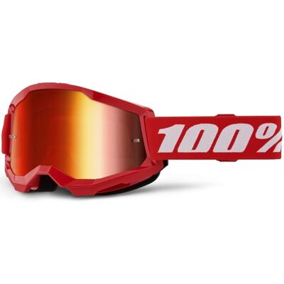 Gafas motocross 100% STRATA 2 Nuevo rojo (plexi rojo) Gafas motocross 100% STRATA 2 Nuevo rojo (plexi rojo)