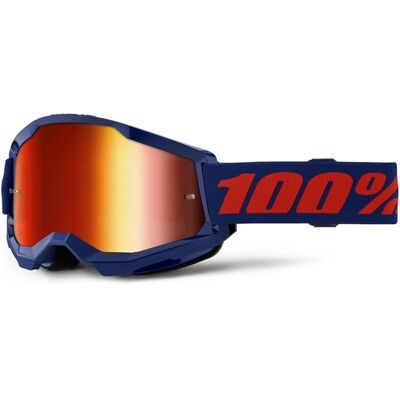 Gafas motocross 100% STRATA 2 Nuevo azul (plexi rojo) Gafas motocross 100% STRATA 2 Nuevo azul (plexi rojo)