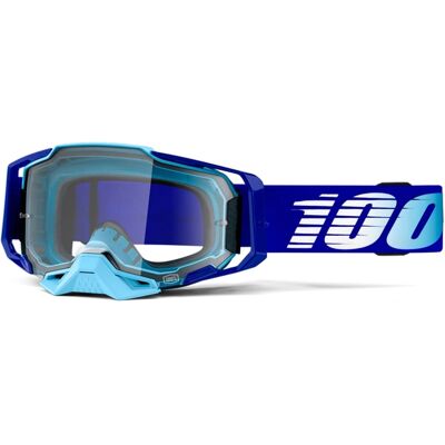 Gafas de motocross 100% ARMEGA Azul real (plexi transparente) Gafas de motocross 100% ARMEGA Azul real (plexi transparente)
