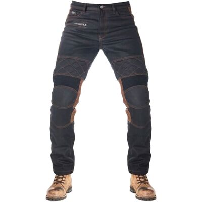Pantalones de moto Fuel Sergeant 2 Waxed Marrón y Negro Talla: 38 Pantalones de moto Fuel Sergeant 2 Waxed Marrón y Negro Talla: 38