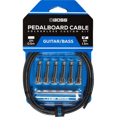 <b>BOSS BCK-6 Solderless Pedalboard Kit</b> 6 fichas jack + cabo 1.5m + 24K Gold Contacts <b>BOSS BCK-6 Solderless Pedalboard Kit</b> 6 fichas jack + cabo 1.5m + 24K Gold Contacts