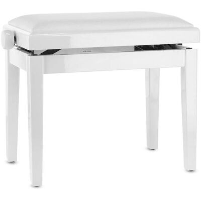 GEWA 130031 Banco de Piano Deluxe Vinil Branco Brilhante GEWA 130031 Banco de Piano Deluxe Vinil Branco Brilhante
