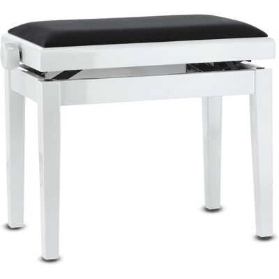 GEWA 130030 Banco Premium para Piano Branco Brilhante GEWA 130030 Banco Premium para Piano Branco Brilhante