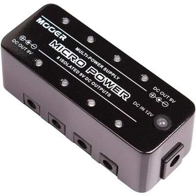 MOOER Micro Power - Fuente de alimentación múltiple de 8 salidas para pedales MOOER Micro Power - Fuente de alimentación múltiple de 8 salidas para pedales
