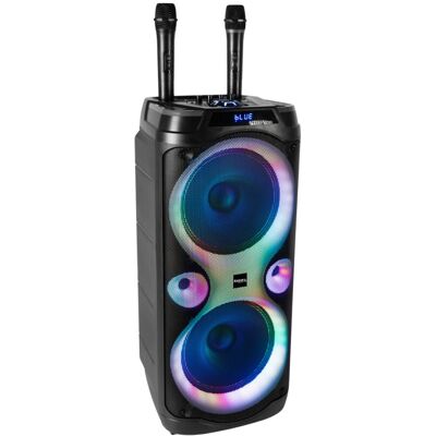 Ibiza Coluna Amplificada 2x10" 1000W USB/AUX/BT LED TWS COLUMBA-KARAOKE Ibiza Coluna Amplificada 2x10" 1000W USB/AUX/BT LED TWS COLUMBA-KARAOKE