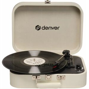 Denver Gira-discos 33/45/78rpm Vintage 2x10w Bege Denver Gira-discos 33/45/78rpm Vintage 2x10w Bege