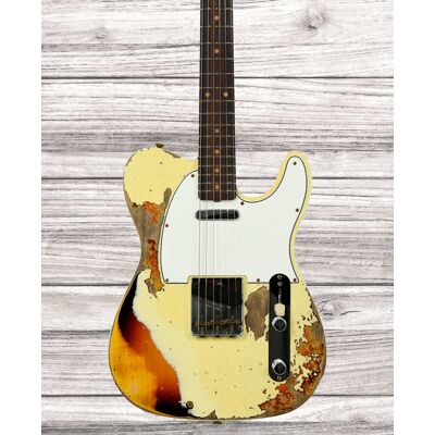 Fender Custom Shop Limited Edition 59 Telecaster Super Heavy Relic Aged Vintage White Chocolate 3TSB Fender Custom Shop Limited Edition 59 Telecaster Super Heavy Relic Aged Vintage White Chocolate 3TSB
