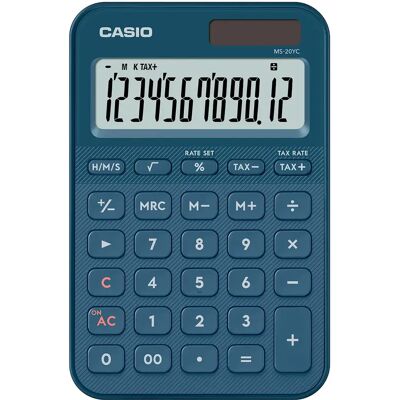 Casio Ms-20Yc Azul Marino / Calculadora De Mesa Casio Ms-20Yc Azul Marino / Calculadora De Mesa