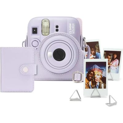 Fujifilm Instax Mini 13 Accesorios Kit Dreamy Purple / Funda Original + Mini Álbum + Clips Para Sujetar Fotos Fujifilm Instax Mini 13 Accesorios Kit Dreamy Purple / Funda Original + Mini Álbum + Clips Para Sujetar Fotos