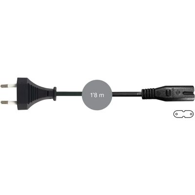 Fonestar Sr-448 Negro / Cable Alimentación Ca Europlug Tipo 8 (Iec C7) Fonestar Sr-448 Negro / Cable Alimentación Ca Europlug Tipo 8 (Iec C7)