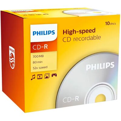 Philips Cd-R 80Min 700Mb 52X / Pack De 10 Unidades Philips Cd-R 80Min 700Mb 52X / Pack De 10 Unidades