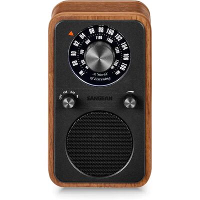 Sangean Wr-9 Nogal Vintage / Radio Analógica De Madera Con Am / Fm / Bluetooth Sangean Wr-9 Nogal Vintage / Radio Analógica De Madera Con Am / Fm / Bluetooth