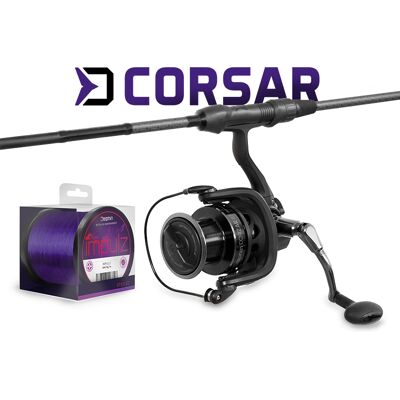 Set de carpfishing Delphin CorsaBLACK NERO 2 tramos Set de carpfishing Delphin CorsaBLACK NERO 2 tramos