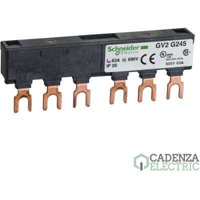 Sistema de Barras de Distribución Schneider Electric GV2G245 - Negro Sistema de Barras de Distribución Schneider Electric GV2G245 - Negro