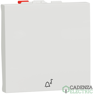 New Unica Pulsador 2 mod simbolo Timbre Blanco Polar ref. NU320618C Schneider Electric New Unica Pulsador 2 mod simbolo Timbre Blanco Polar ref. NU320618C Schneider Electric