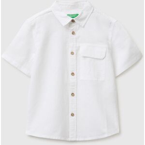 United Colors of Benetton Benetton, Camisa De Manga Corta De Mezcla De Lino, Blanco, Niños White (12-18) United Colors of Benetton Benetton, Camisa De Manga Corta De Mezcla De Lino, Blanco, Niños White (12-18)