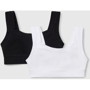 United Colors of Benetton Benetton, Dos Tops De Algodón Súper Elásticos, Negro, Niños Black (S-M) United Colors of Benetton Benetton, Dos Tops De Algodón Súper Elásticos, Negro, Niños Black (S-M)