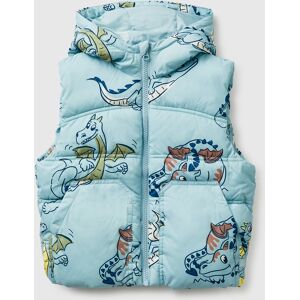 United Colors of Benetton Benetton, Chaleco Acolchado Con Estampado De Dinosaurio, Celeste, Niños Sky Blue (12-18) United Colors of Benetton Benetton, Chaleco Acolchado Con Estampado De Dinosaurio, Celeste, Niños Sky Blue (12-18)
