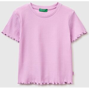 United Colors of Benetton Benetton, Camiseta De Canalé De Corte Entallado, Lila, Niños Lilac (S) United Colors of Benetton Benetton, Camiseta De Canalé De Corte Entallado, Lila, Niños Lilac (S)