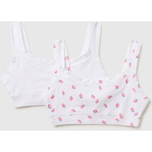 United Colors of Benetton Benetton, Dos Sujetadores De Algodón Orgánico Súper Elásticos, Blanco, Niños White (S-M) United Colors of Benetton Benetton, Dos Sujetadores De Algodón Orgánico Súper Elásticos, Blanco, Niños White (S-M)