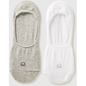 United Colors of Benetton Benetton, Dos Pares De Fantasmas, Blanco, Mujer White (36-38) United Colors of Benetton Benetton, Dos Pares De Fantasmas, Blanco, Mujer White (36-38)