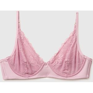 United Colors of Benetton Benetton, Sujetador Triangular Con Encaje, Rosa, Mujer Pink (100) United Colors of Benetton Benetton, Sujetador Triangular Con Encaje, Rosa, Mujer Pink (100)