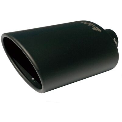 Pomo de escape ovalado negro de Simoni Racing - 150x100mm - Estilo deportivo Pomo de escape ovalado negro de Simoni Racing - 150x100mm - Estilo deportivo
