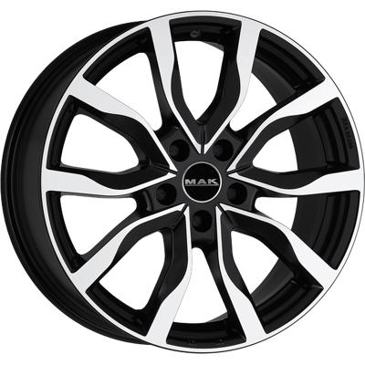 Rin 19x8.00 ET30 MAK KOLN Llanta 5X112 Negro Espejo - Rueda Rin 19x8.00 ET30 MAK KOLN Llanta 5X112 Negro Espejo - Rueda