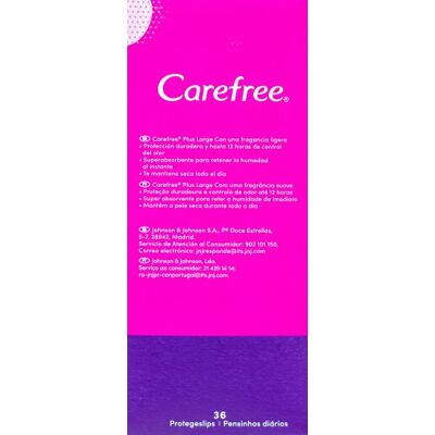 Carefree Protector Carefree 36 unidades Maxi 36 Unidades Carefree Protector Carefree 36 unidades Maxi 36 Unidades
