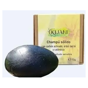 Champú sólido Kijani para cabello sensible - Carbón activado - 70g Champú sólido Kijani para cabello sensible - Carbón activado - 70g