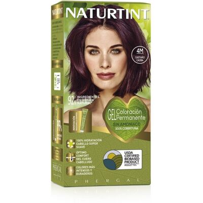 Naturtint Gel Coloración Permanente Tinte sin amoniaco 4M Castaño Naturtint Gel Coloración Permanente Tinte sin amoniaco 4M Castaño