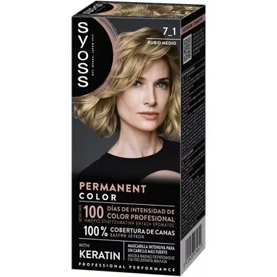 Syoss Permanent Color 1 Unidad 7.1-Rubio Medio Syoss Permanent Color 1 Unidad 7.1-Rubio Medio