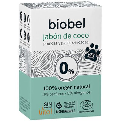Biobel Jabón de Coco Prendas y Pieles Delicadas 0% 240 gr Biobel Jabón de Coco Prendas y Pieles Delicadas 0% 240 gr