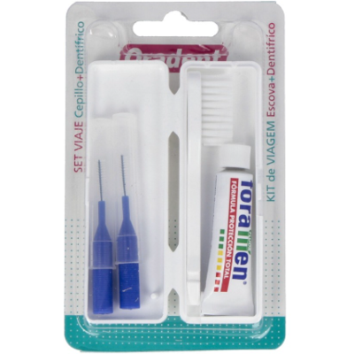 Oradent Set de Viaje Cepillo+ Dentífrico 5 ml + 2 interdentales Oradent Set de Viaje Cepillo+ Dentífrico 5 ml + 2 interdentales