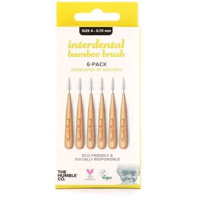 The Humble Co Cepillo Interdental Bambú Talla 4: 0.70 mm Amarillo 6 The Humble Co Cepillo Interdental Bambú Talla 4: 0.70 mm Amarillo 6