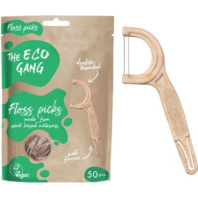 The Eco Gang Floss Pick Menta 50 Unidades The Eco Gang Floss Pick Menta 50 Unidades