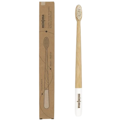 Mínima Organics Cepillo de Bambú Blanco Mínima Organics Cepillo de Bambú Blanco
