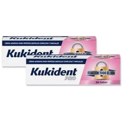 Kukident Fijación Todo el Dia 2 Tubos 47 gr sin Sabor Kukident Fijación Todo el Dia 2 Tubos 47 gr sin Sabor